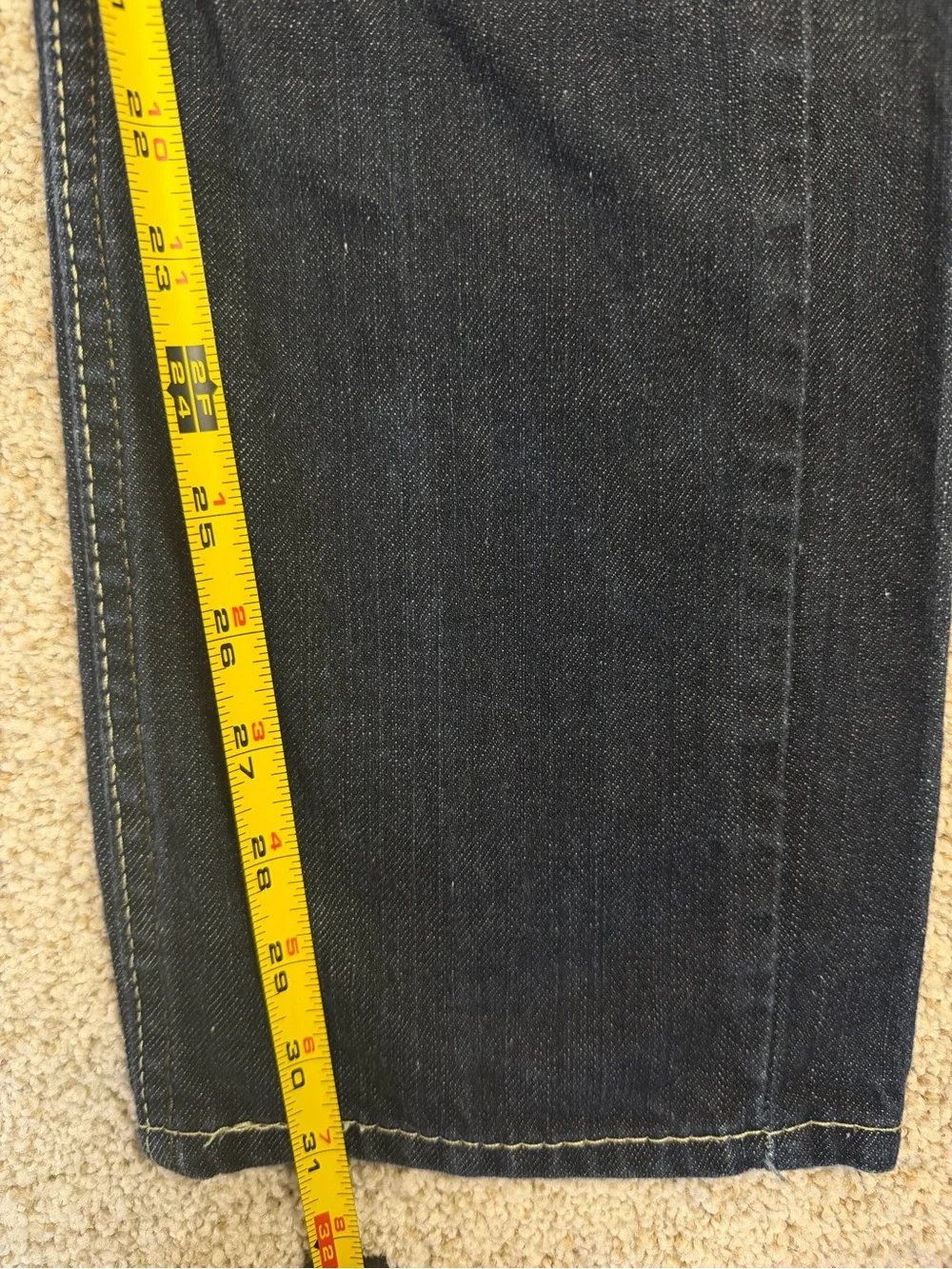 Levi's 511 Skinny Men's 34x32 Dark Wash Denim Zip Pockets Jeans